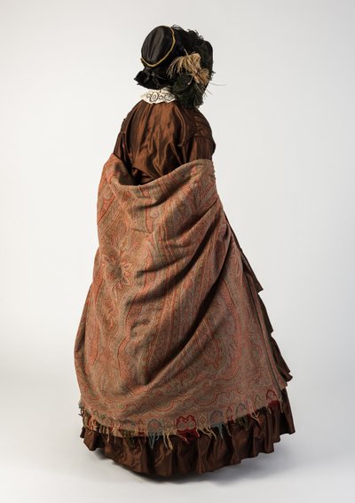 Multi-coloured woven wool shawl, 1850s by Unbekannt Unbekannt